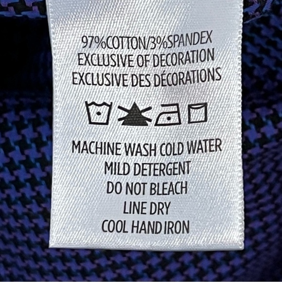 Robert Graham Shirt Mens Large Purple Button Up Houndstooth Flip Cuff Classic - Picture 12 of 12